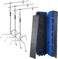 COOPIC C Stand Stainless Steel 336cm/10.8ft Max. Height Studio Photo Video 4 feet Holding Arm Grip with Turtle Base for Light Reflector (3pack Cstand with Trolley Bag)