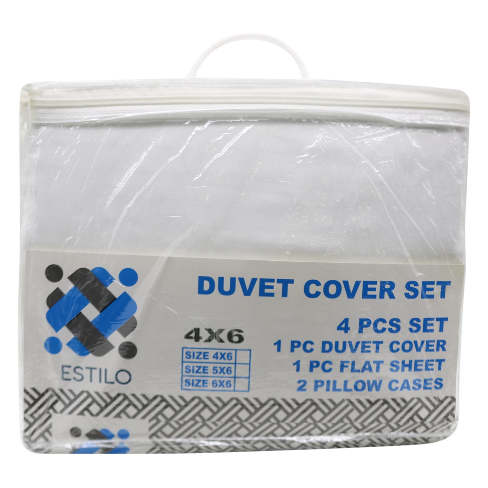 ESTILO DUVET COVER PLN WHIT 4X6 DBL