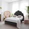 In House Napoli Velvet Bed Frame - Queen - 200x150 cm - Black