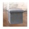 Storage Puff Fabric  Ottoman 38cm Grey
