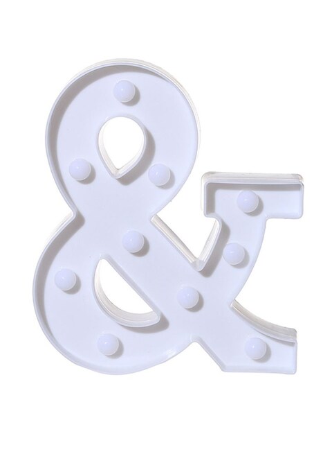Voberry Alphabet Led Letter Lights Light Up Plastic Letters Standing Hanging A White 22X18X4.5cm