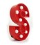 LED Marquee Letter Light Sign Wooden Red (S) 25cm