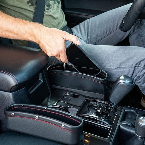 Aiwanto 1 Pc Car Seat Pocket Car Storage Box Seat Side Pocket Organizer Seat Gap Filler Catch