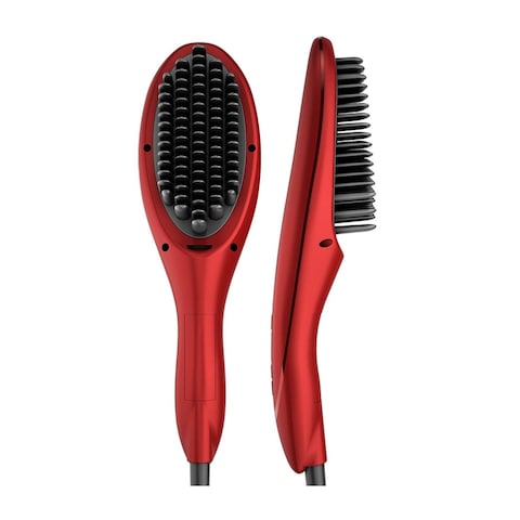 Rush Brush S3 Hair Straightening Brush - Red