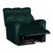 In House Velvet Rocking &amp; Rotating Recliner Chair - Dark Green - AB011