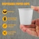 Yesocea 4 Oz Disposable White Paper Cups With White Lids - On The Go Hot And Cold Beverage All-Purpose Sampling Portion Cup For Coffee, Espresso, Water, Juice And Tea, Food Grade Safe [50 Sets]