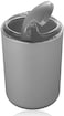 Grey Plastic Trash Can Waste Bin For Bedroom 19 x 19 x 29 cm