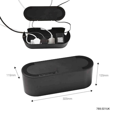 دي لين وحدة تنظيم الكابلات سوداء صغيرة