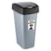 Addis Plastic Swing And Lift Bin 50L Blackgrey