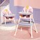 Kidsland Honelevo Baby Dining Chair Baby Feeding Chair Portable High Chair ，Adjustable Height Foldable Toddler Seat ，Safty Highchair With Meal Tray, All For Your Baby (Pink+Purple)