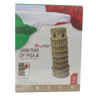 Cubic Fun MC053H  Tower Of Pisa 3D Leaning Puzzle 30 Pieces