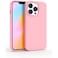 Protective Shockproof Liquid Silicone Case Cover For Apple iPhone 14 Pro Pink