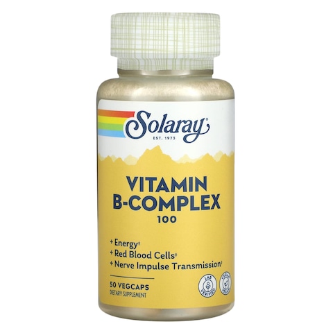 SOLARAY VIT B COMPLEX CAP100MG 50&#39;S