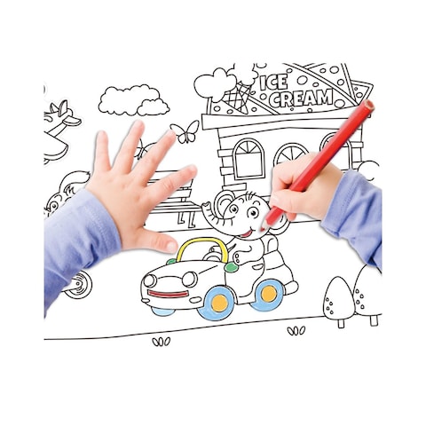 Stick&quot;&quot;N Happy Hour Full Adhesive Colouring Roll