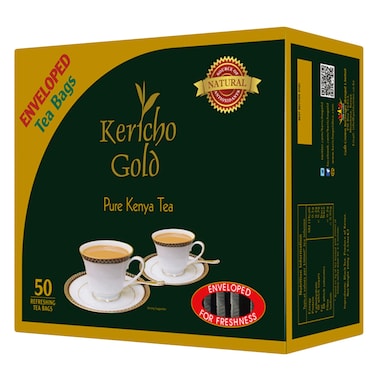 Kericho Gold Pure Kenya Enveloped Tea Bags 2g x Pack of 50