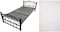 GDF GALAXY DESIGN FURNITURE Heavy Duty Single Steel Bed with Thick Slat Base and Medicated Mattress, Black, GDF-112BK, 190 x 90 x 70 cm   .No Installation included &amp; NO Warranty