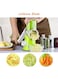 Generic Fruit Manual Vegetable Cutter Multifunctional Round Mandoline Slicer Green/Silver/White 26X12.7X24Centimeter