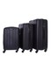 PARA JOHN  3-Piece Hard Side ABS Luggage Trolley Set 20/24/28 Inch Black