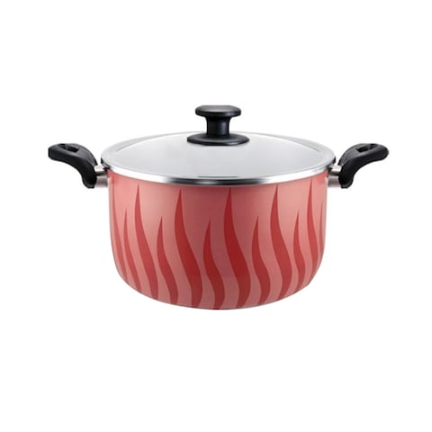 Tefal Tempo Non Stick Stew Pot - 26cm - Red