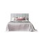 إن هاوس لاتيسو هيكل سرير منجد بالمخمل - نفر - 200×120 سم - أبيض