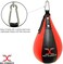 Max Strength Pear Shape Speed Ball Boxing Punching MMA Gym Fitness Training Bag Gym Punchball Equipments Punching Speedball Muay Thai Martial Arts (Red/Black)