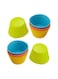 Sky-Touch Silicone Non-Stick Multicolored Baking Cup Mold, Cupcake, Muffin, Chocolate Liner, 12 Pcs