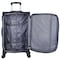 Eminent Expandable Luggage Trolley Bag Soft Suitcase for Unisex Travel Polyester Shell Lightweight with TSA lock Double Spinner Wheels E751SZ Carry On 20 Inch Black