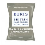 Buy Burts Sea Salt And Crushed Peppercorns Hand Cooked Potato Chips 40g in UAE