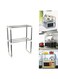 Multifunctional Microwave Oven Rack Silver 49.5-80x25x60.5centimeter
