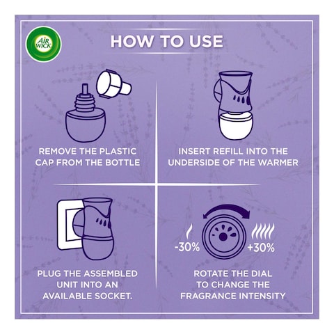 Air Wick Plug-In Essential Oil Air Freshener Refill Lavender Clear 19ml