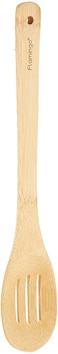 Flamingo Wooden Slotted Spoon, Brown, FL4255KT