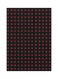 Paper-Oh - Quadro Black on Red A4 Notebook (Lined)