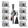 Zalcoon 8 Pcs Mop Broom Holder Wall Mount - Mop Holder Self Adhesive Broom Hanger Stainless Steel For Home Garage Garden Laundry Room Storage, Kitchen Tools Organizer (With Hook)