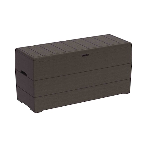 Buy Cosmoplast Cedargrain Deck Storage Box Dark Brown 270L in UAE