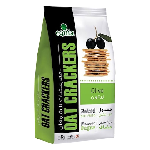 Equia Olive Oat Crackers 50g