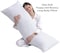 KLUB LINEN Long Body Pillow 1pc, Fabric: 100% Polyester 85 GSM Microfiber 1 cm Stripe Super Soft, Filling: 1300 gm Hollow Fiber Comfort, Breathable &amp; Ultra Soft Size: 45 x 120 cm, Color: Dusty Pink