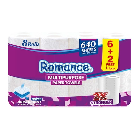 Romance Kitchen Roll - 8 Rolls