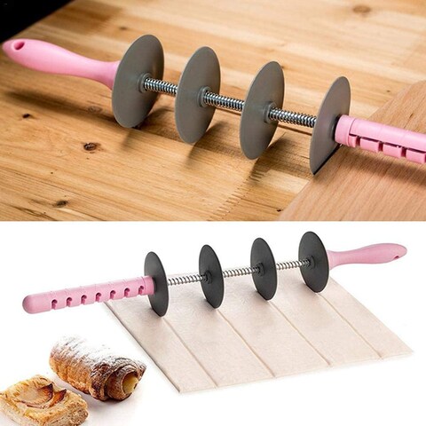 Adjustable Blade Roller Pin Multifunction Bread Cutter for Bread, Pizza and Spaghetti