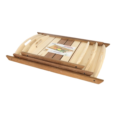Imperial Wood Tray Set 3 Pcs