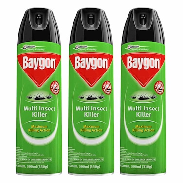 Baygon Multi Insect Killer Spray 500ml x Pack of 3