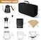Sky-Touch Pour Over Coffee Maker Set, Coffee Accessories Tools 7 Pcs With Portable Carry Case Stainless Gooseneck Kettle, Black, 00103