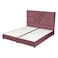 In House Granada Velvet Bed Frame - Single - 200x100 cm - Dark Pink