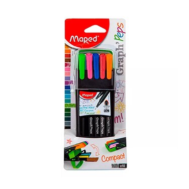 Maped Graph&amp;#39;Peps Fineliner Compact Pack 10 Colors
