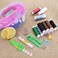 Double layer portable travel sewing kits box