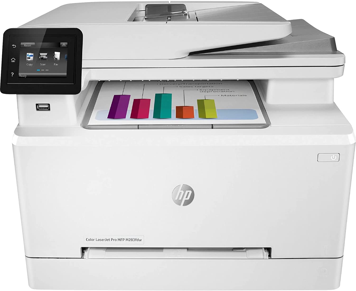 HP Color LaserJet Pro M283fdw Wireless All-In-One Laser Printer, Remote Mobile Print, Scan &amp; Copy, Duplex Printing, Works With Alexa (7KW75A)