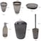 Bathroom Accessories Set,6-Piece Bathroom Gift Set,Toothbrush Holder,Toothbrush Cup,Soap Dispenser,Soap Dish,Toilet Brush Holder,Trash Can,Tumbler Bathroom Accessory Set Complete,Grey Transparent