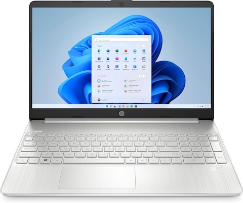 HP Laptop 15s-fq5146ne, Intel Core i7-1255U, 16GB RAM, 512GB SSD, 15.6-inch FHD IPS, Windows 11 Home, Natural Silver, Backlit English/Arabic Keyboard- 973Y5EA#ABV