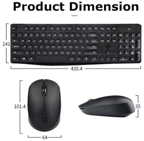 HP Wireless Keyboard and Mouse Combo CS10 - Black