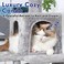 Cat Tree cat Tower Cat Condo cat tree House Cat Scratcher 130cm Wood Rattan Pet Supplies with a Largeer cat Basket Cat Bed a Roomy Condo Easy to Assemgbly (grey)
