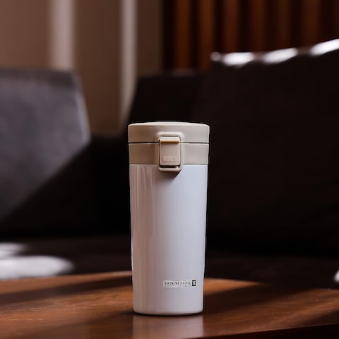 Royalford 380 ml / 12.8Oz Stainless Steel Vacuum Tumbler- Rf11247 Portable, Leak-Resistant And Light-Weight Suitable For Indoor And Outdoor Use Brown